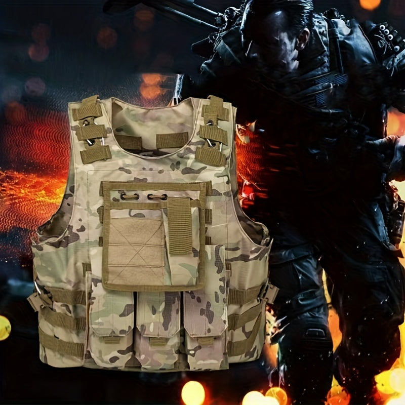 Adjustable Airsoft Vest 800D Oxford Cloth Training Vest Outdoor Safety