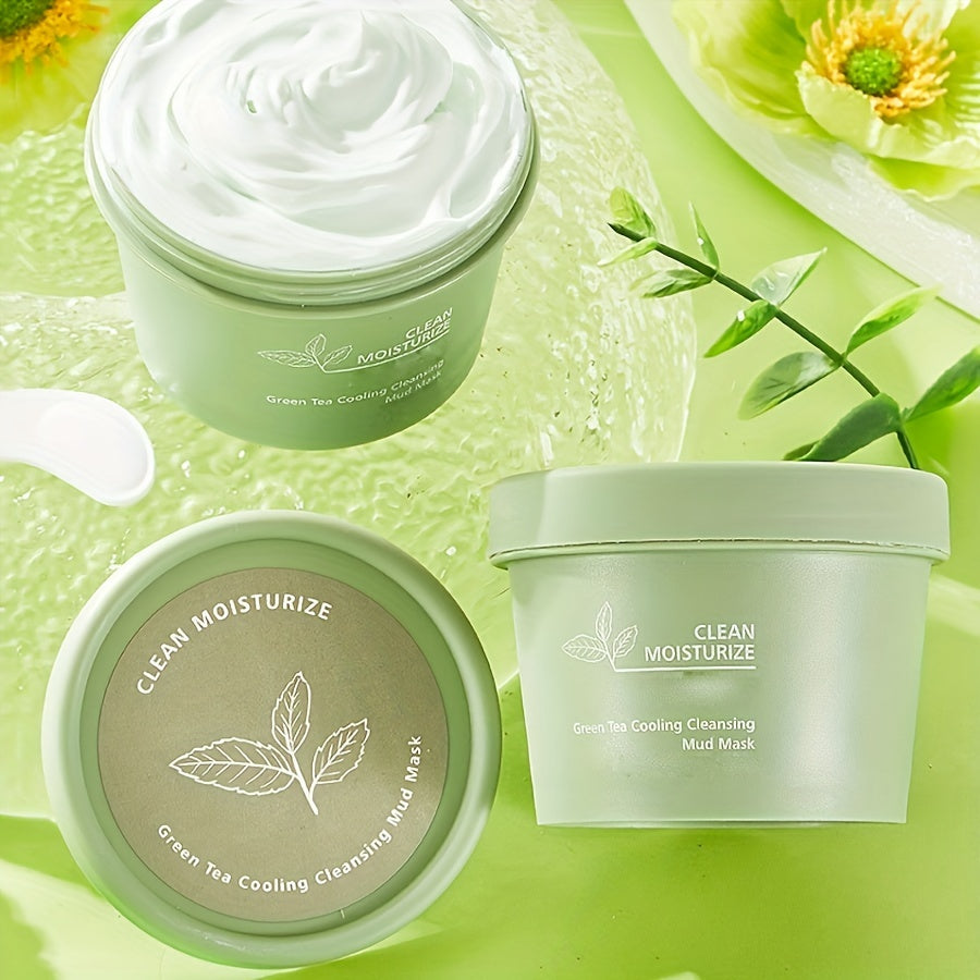 Green Tea Face Mask Kaolin Clay Mud Mask for Blackhead Removal and Exfoliation