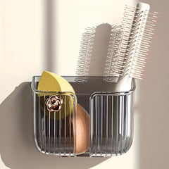 Bathroom Comb Storage Shelf Wall-Mounted Multifunctional Razor Storage Tube