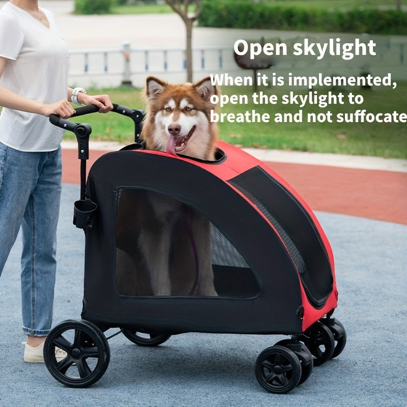 Foldable Pet Stroller For Medium & Large Dogs