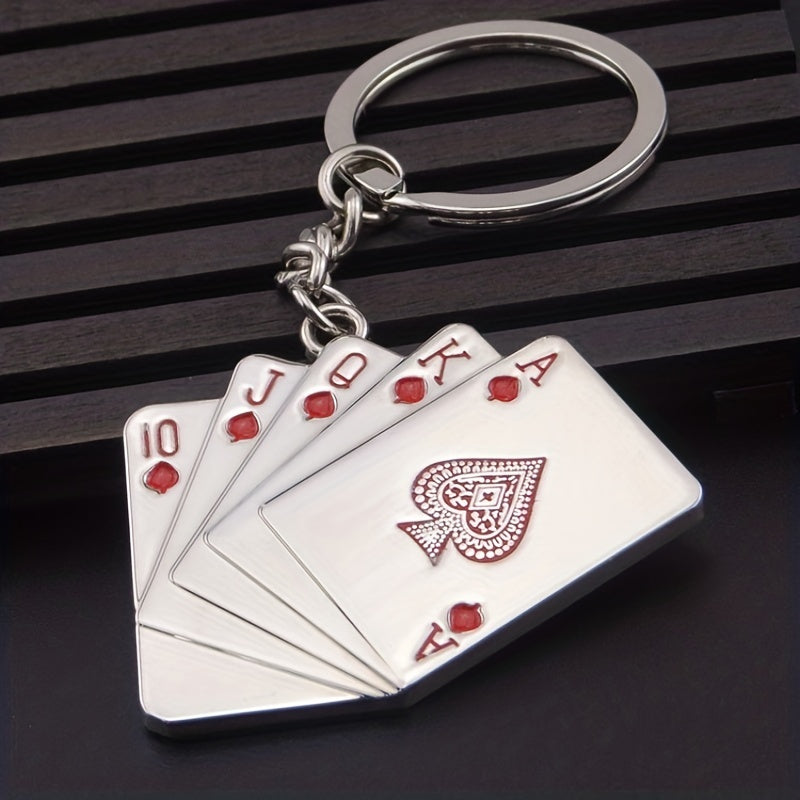 Creative Playing Card Keychain Bag Backpack Pendant Halloween Gift