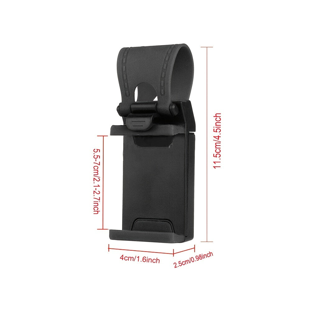 Car Steering Wheel & Bike Clip Phone Holder - Keep Your Phone Secure