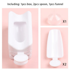Nail Glitter Powder Recycling Box Double Layer Storage Case