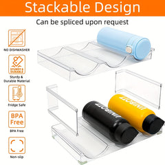 Clear Stackable Water Bottle Organizer - 4 Layers