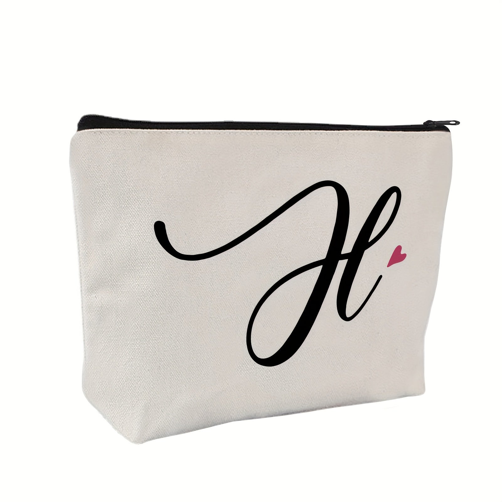 Monogram Travel Makeup Bag Roomy Cosmetic Bag With Zipper
