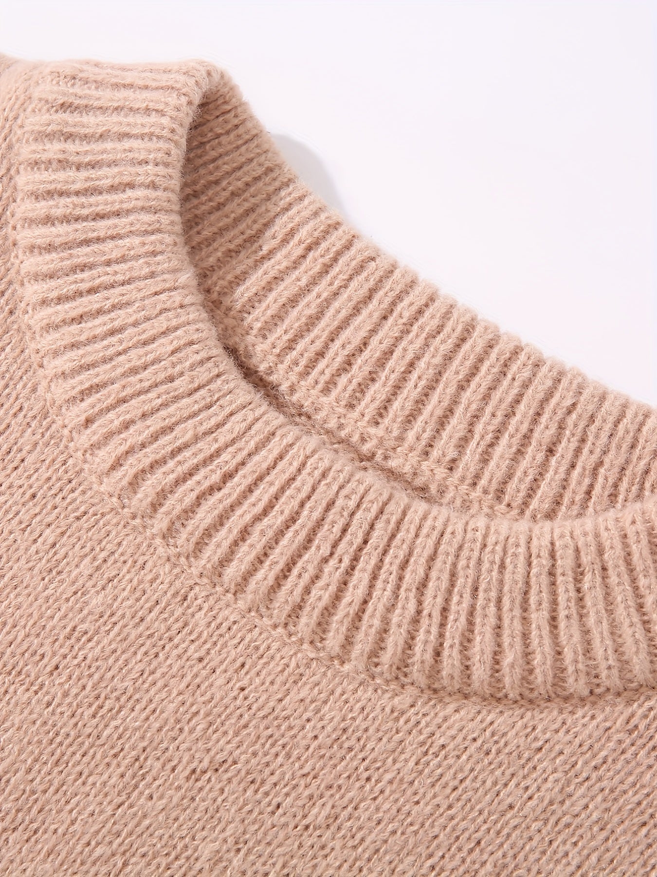 Men's Crew Neck Long Sleeve Sweater Casual Knitted Pullover