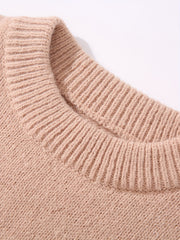 Men's Crew Neck Long Sleeve Sweater Casual Knitted Pullover