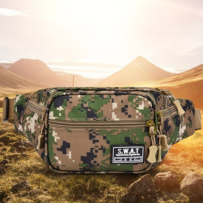 Men's Camouflage Waist Bag Mobile Phone Bag for Outdoor Sports