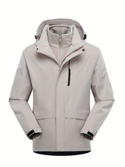 3-in-1 Sports Hooded Jacket for Outdoor Hiking - Women's Winter Warm Coat