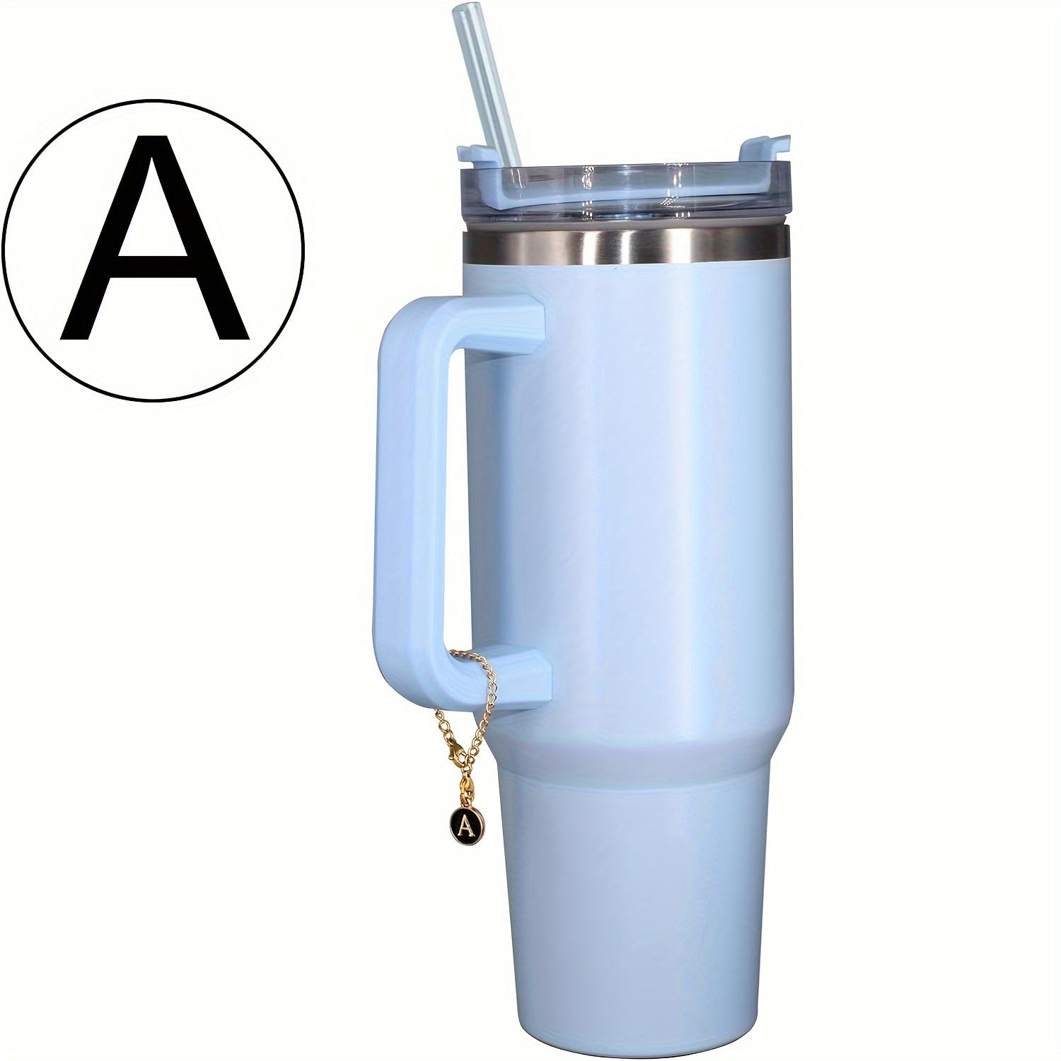 2pcs Initial Letter Cup Handle Charm Cup Identification Decorative Pendant