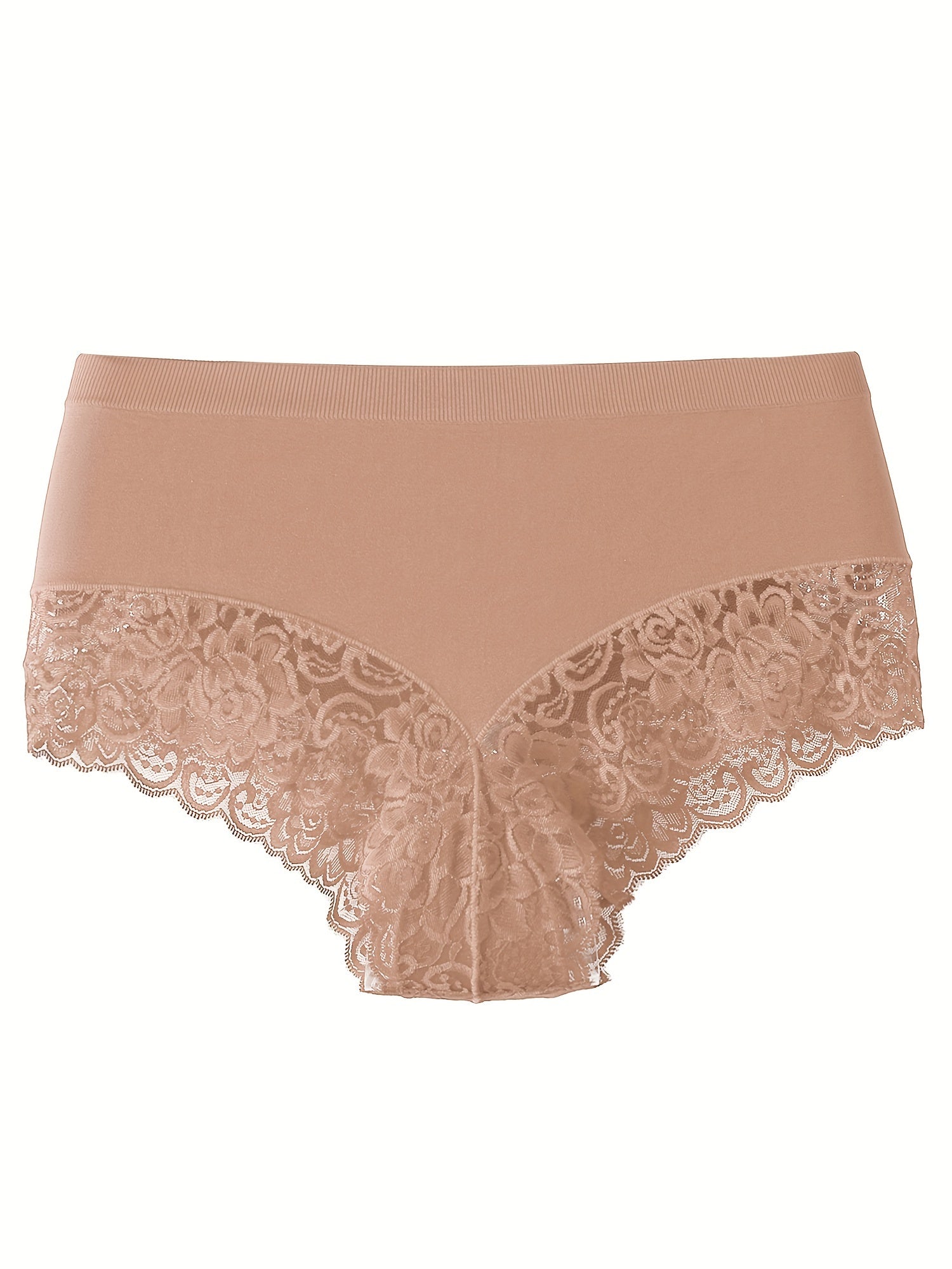 5 Pack Plus Size Lace Seamless High Stretch Briefs