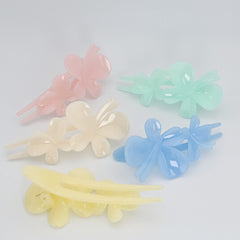 Acrylic Butterfly Hair Claw Solid Hair Clip Backe Head Clip