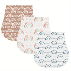 3pcs Baby Sloth Burp Cloths Cotton Absorbent Soft Burping Cloth for Newborns