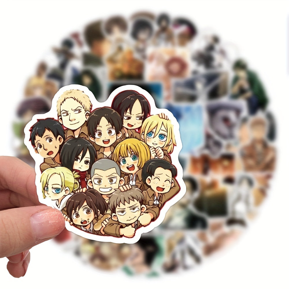 50pcs Anime Cartoon Stickers for Water Bottles Laptop Schoolbag Journal