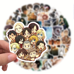 50pcs Anime Cartoon Stickers for Water Bottles Laptop Schoolbag Journal