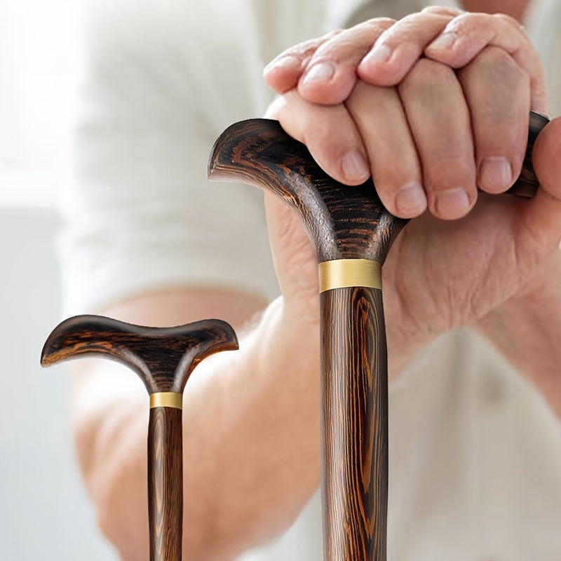 Wooden Walking Sticks Portable Poles Durable Gift For Men