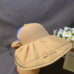 UV Protection Bucket Hat Wide Brim Mesh Breathable Sun Hat