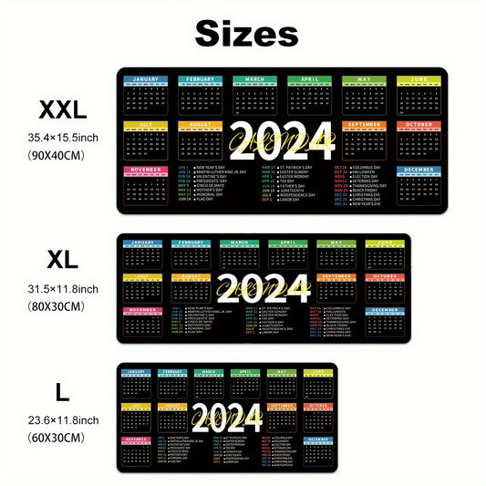 Mouse Pad Calendar for Desktops, Multiple Sizes and Colors