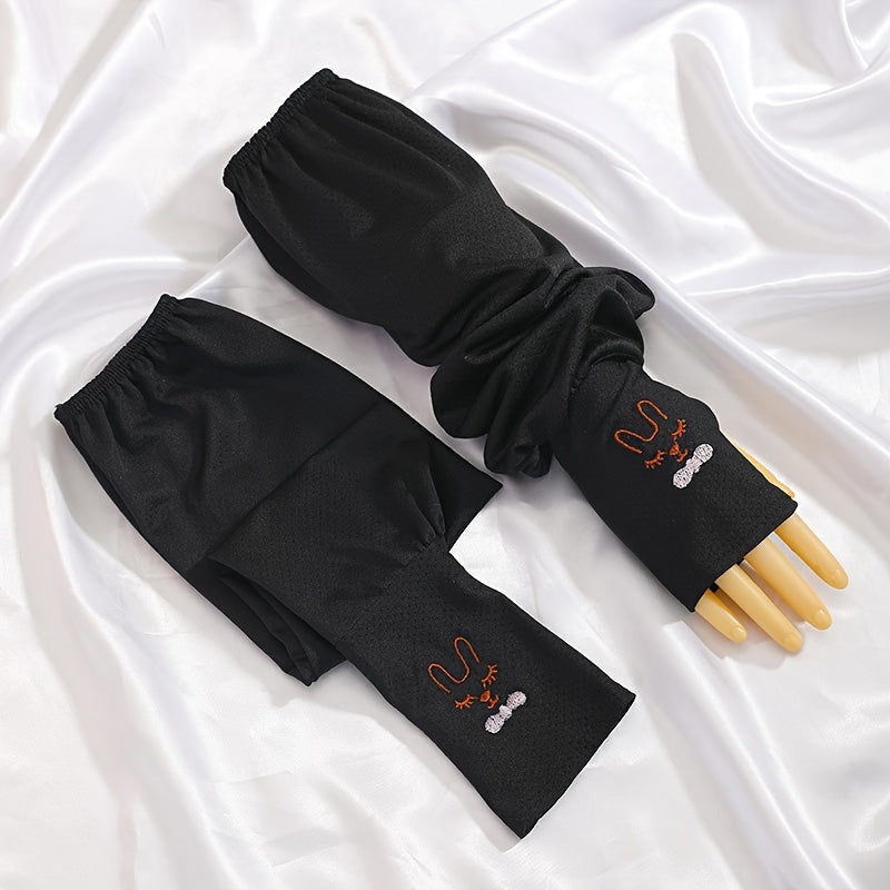Cartoon Bunny Ice Sleeves UV Protection Gloves