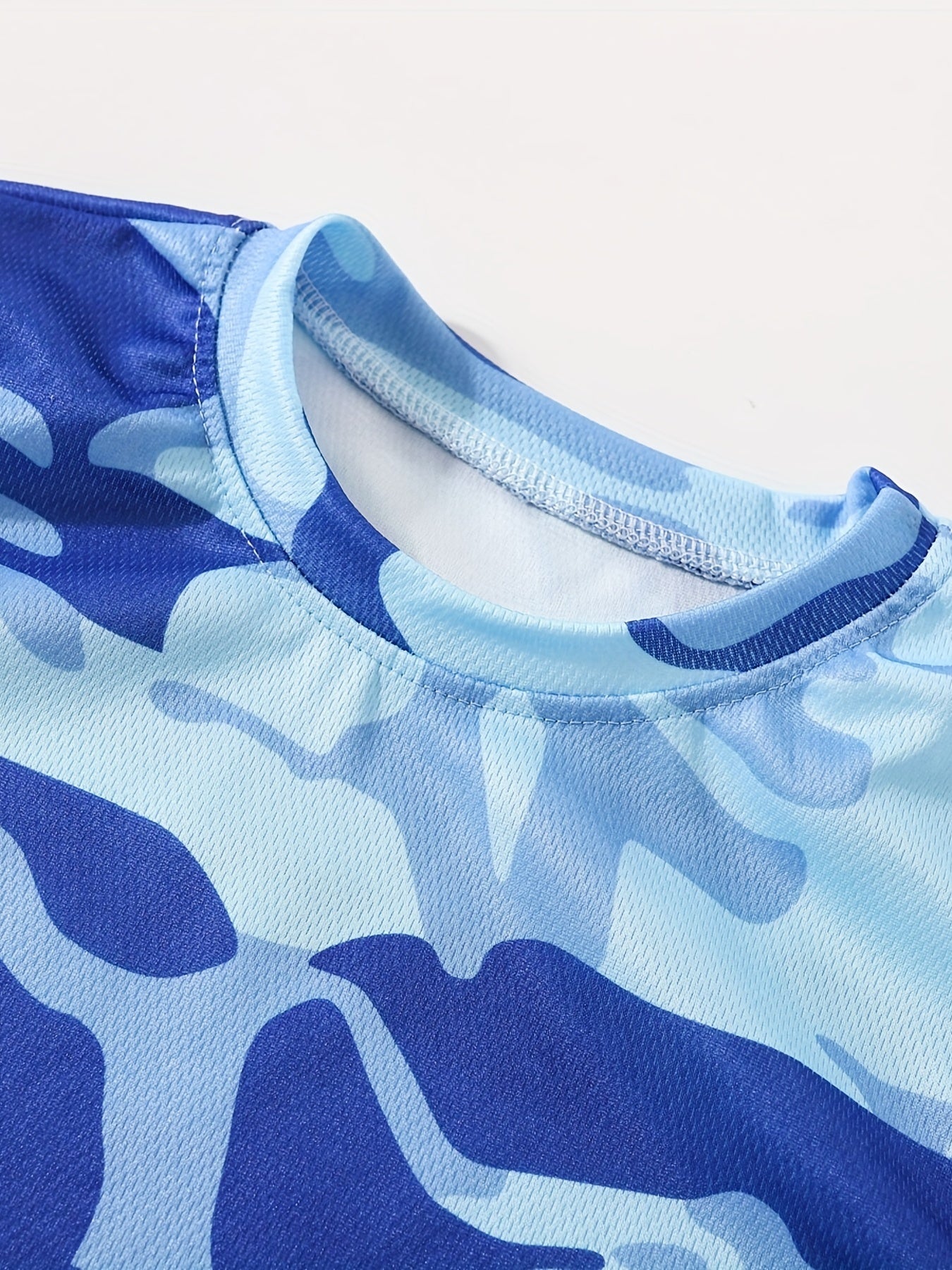 Boys Camouflage T Shirt And Shorts Set Casual Short Sleeve Top And Pants