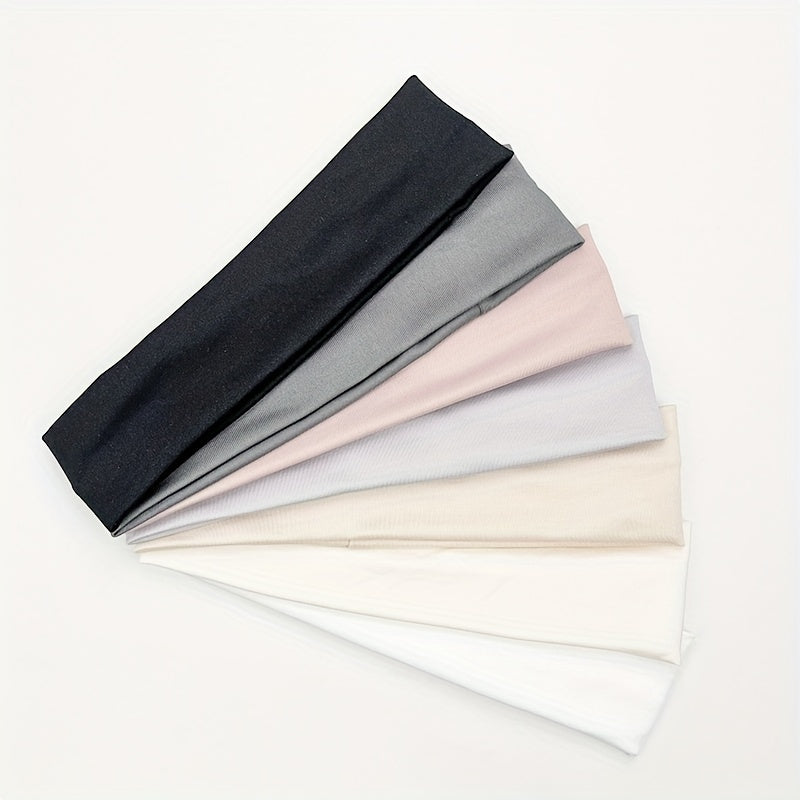 Soft Style Headband Stretchy Sports Sweatband For Running Yoga Solid Headdress