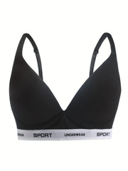 Letter Print Push Up Bra Women's Lingerie & Underwear