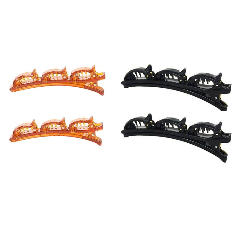 4pcs Double Layer Band Twist Plait Plate Hair Clip Pins Braid Styling Acces