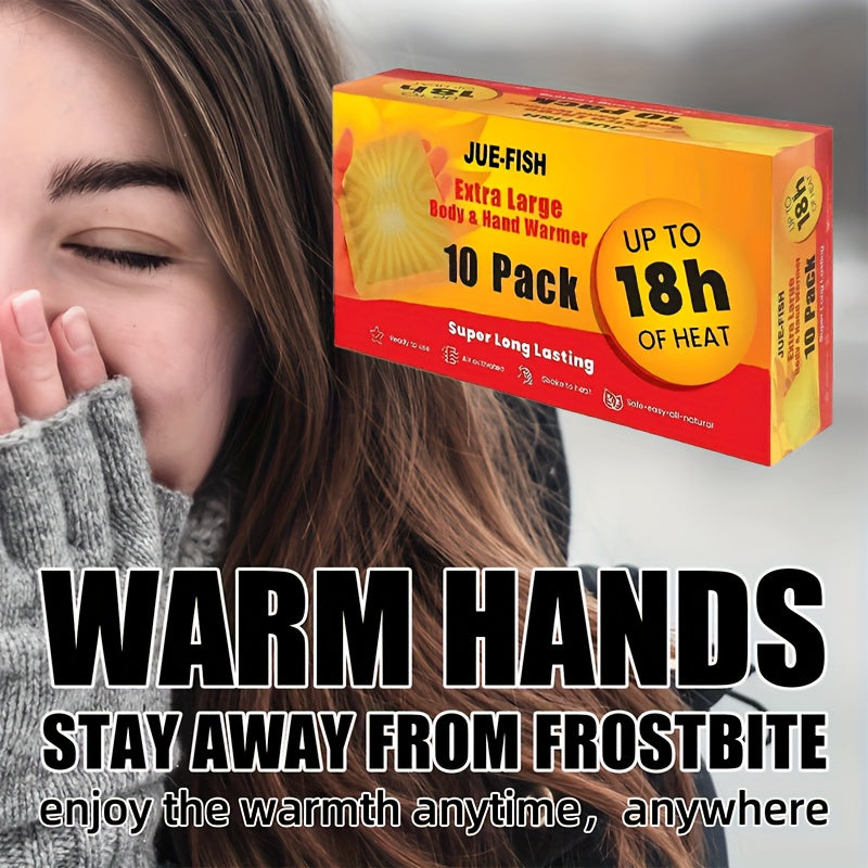 10pcs Disposable Hand Warmers Patches Safe Natural Odorless Long Lasting