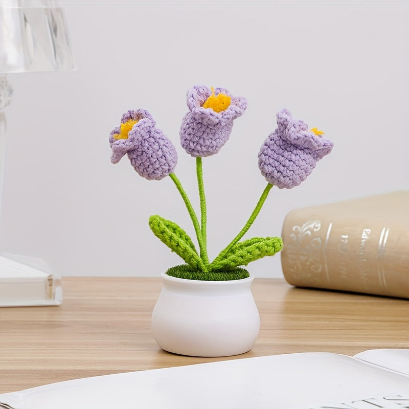Simulation Flower Cream Puff Potted Plant Home Decoration
