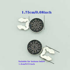 2pcs Minimalist Button Covers Shirt Accessories