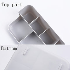 5-Compartment Makeup Organizer Large Capacity Cosmetic Display Case