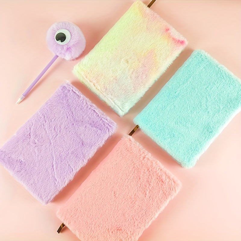 Plain Colour Plush Book Colourful Journal Creative Book Diary Notepad