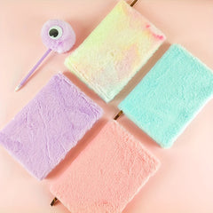 Plain Colour Plush Book Colourful Journal Creative Book Diary Notepad