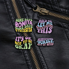 Funny English Alphabet Brooch - Men's Gift