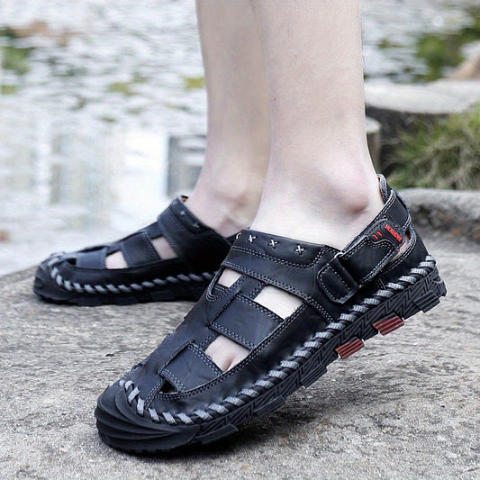 Men's Stitch Non Slip Sandals Wear resistant Comfy Beach Shoes Summer