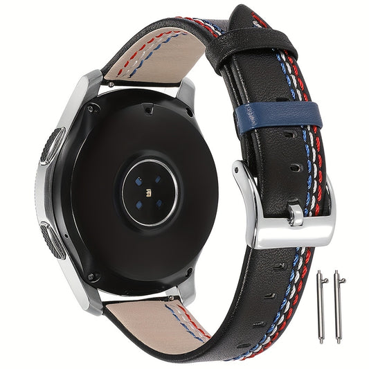 Colorful Leather Watch Strap Spring Bars 20mm22mm