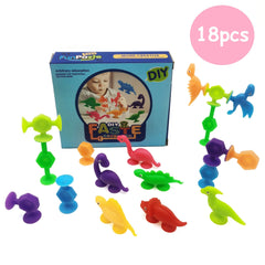 DIY Dinosaur Building Blocks Set Soft Construction Pop Fidget Toy