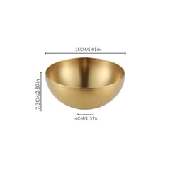 1pc Stainless Steel Bowl Salad Soup Grain Bowl