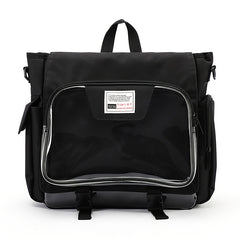 Solid Girl Backpack To School Transparent Pocket Backpack PVC School Bag