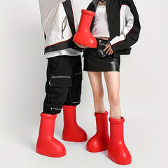 Unisex High Top Rubber Sole Rain Boots