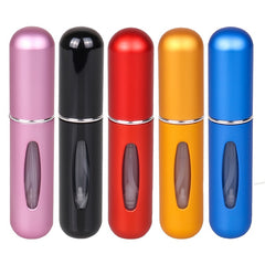 5Pcs Mini Refillable Perfume Spray Bottle 5ml Travel Atomizer Case
