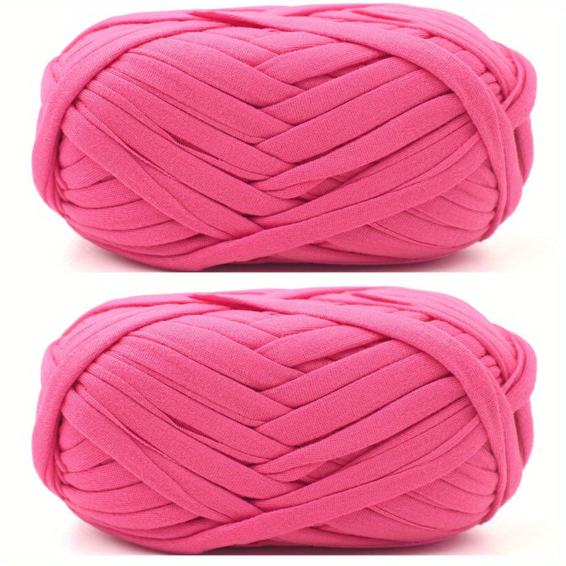2pcs 200g Crochet Yarn, Polyester Woven Carp Thread, Bag Mat Weaving
