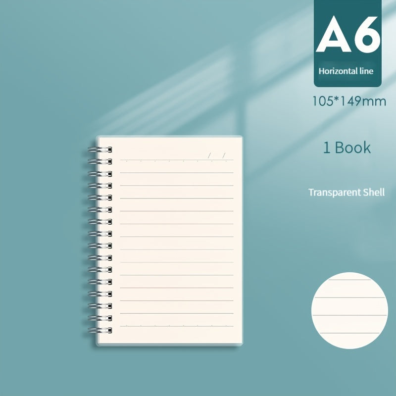 A6 Horizontal Line Coil Student Notebook with Strap