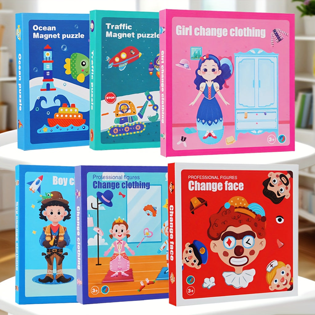 Magnetic Puzzle Game Face Changing Magic Toy for Kids