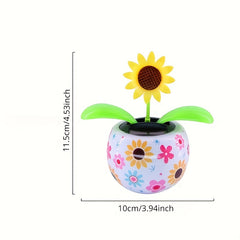 Solar Automatic Swing Solar Flower Car Ornaments