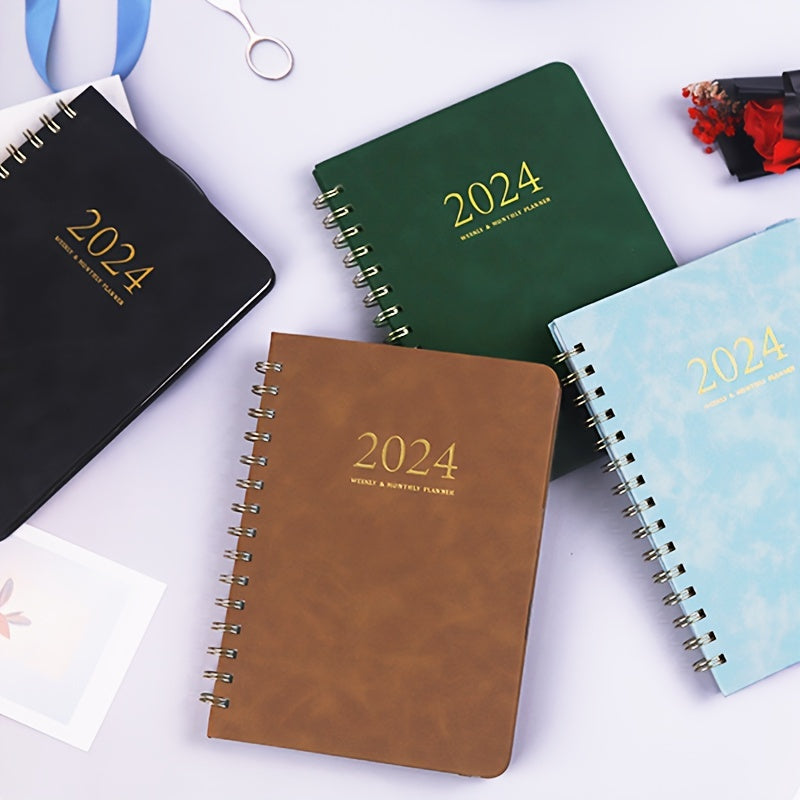 A5 PU Weekly Planner Schedule Notebook Coil Diary