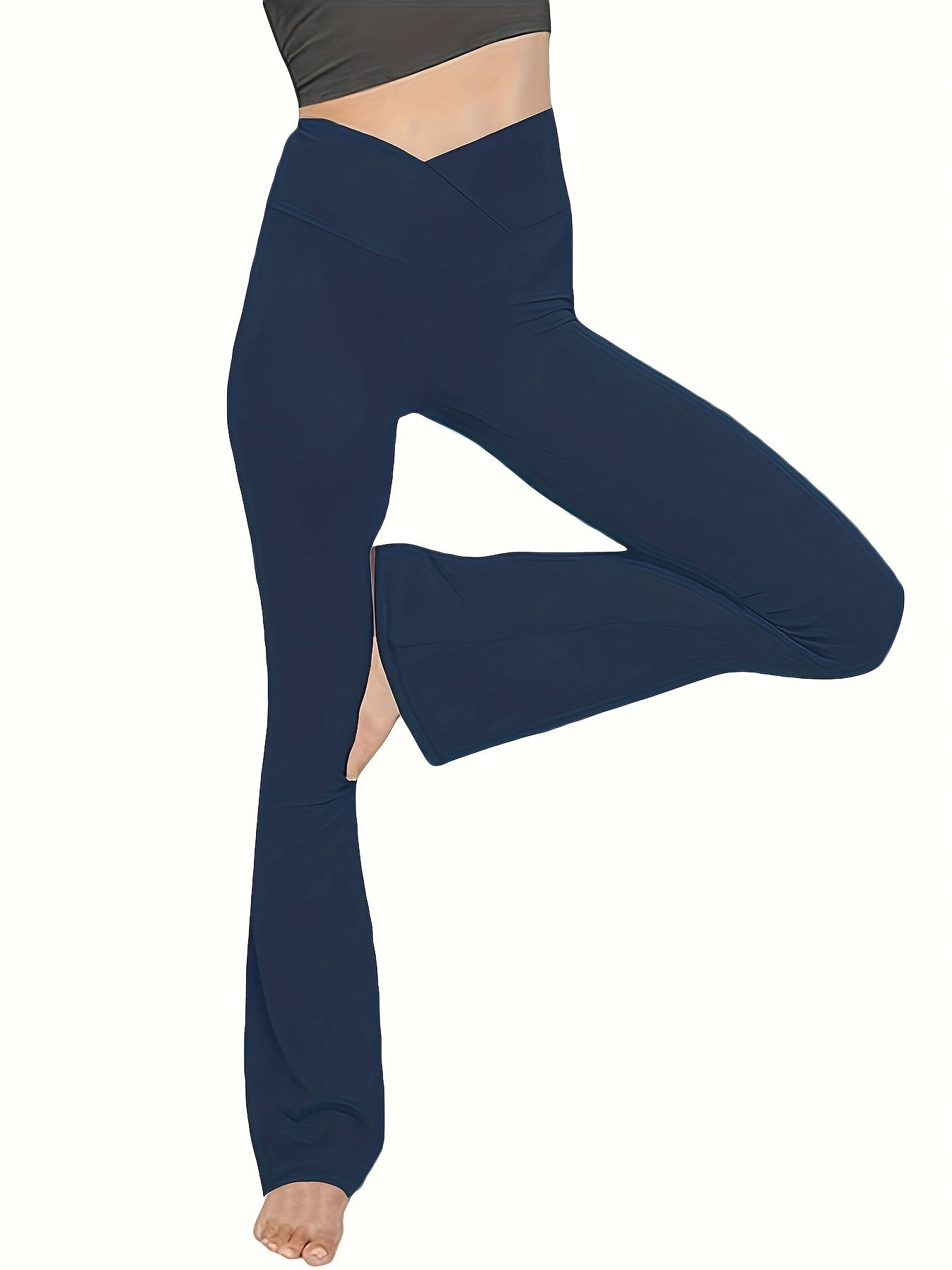 Women's Flared Leggings High Waist V-Crossed Yoga Pants