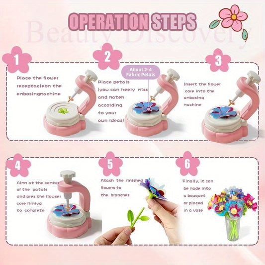 Fabric Flower Bouquet Toy Kit Flower Craft Kit with Flower Maker