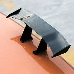 GT Style Carbon Look Car Rear Spoiler Mini Wing Small Model Decoration