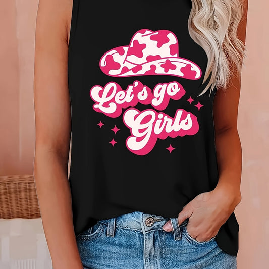 Cowboy Print Tank Top for Summer